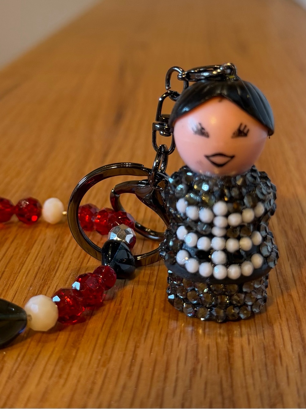 Fisher Price Little People skeleton bag charm key chain